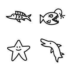 set of cartoon monster icon