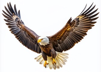 Fototapeta premium Eagle Silhouette on White Background for Logo Design, Branding, and Symbol Creation in Business and Nature Themes