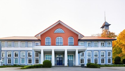 Fototapeta premium Educational School Building Background for Back to School Themes