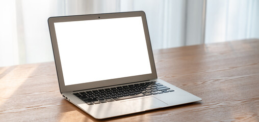 White empty screen on modish computer for your design mock up on the monitor display