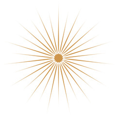 Obraz premium Hand-Drawn Sun Rays: Linear Drawing with Shine and Burst Lines, Vector Sunshine Design