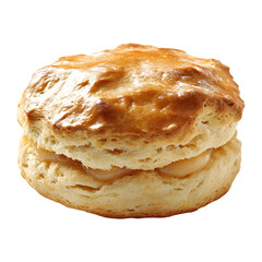 Photograph of a Freshly Baked Winter Scone on a Pure White Background
