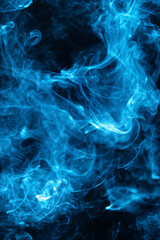 Fototapeta premium blue smoke abstract background texture design element swirls vapor fog