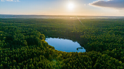 sunrise over the lake