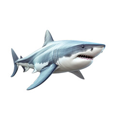 A large shark is swimming in the ocean