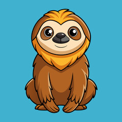 Obraz premium sloth cartoon waving 