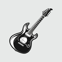 Fototapeta premium guitar silhouette vector art and illustration