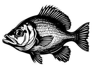 Panfish Vector Design, Fish Vector art and illustration