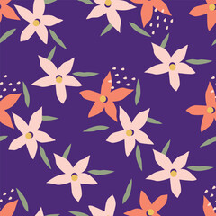 Fototapeta premium Abstract elegance pattern with floral background.