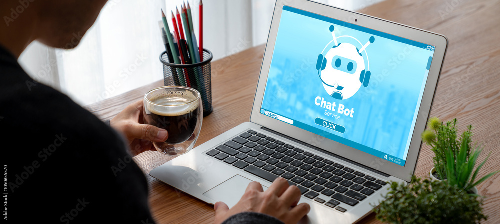 Poster chatbot software application for modish online business that automatically reply to customer questio