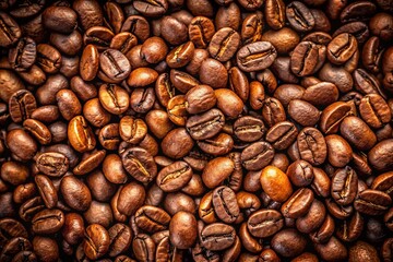 Obraz premium High Dynamic Range Brown Roasted Coffee Beans Background for Coffee Lovers and Enthusiasts