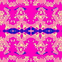 Batik Seamless Brush. Gentle Ornament. Violet