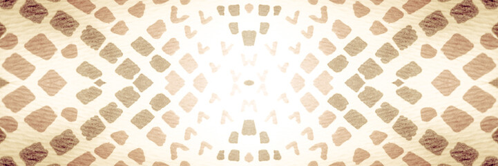 Pale Animal. Craft Snake Skin Leather. Sepia