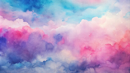 Fototapeta premium Watercolor background featuring vaporwave gradient with pastel colors 