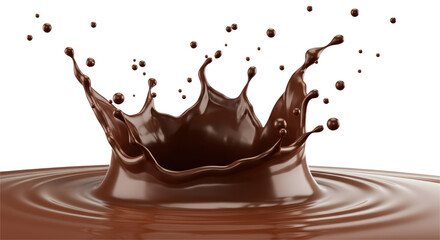 chocolate splash isolated on background, transparent Png