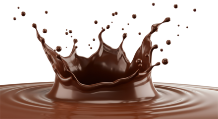 chocolate splash isolated on background, transparent Png