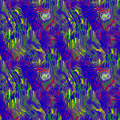 Vintage Style Pattern. Brush Animal Print.