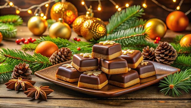Indulge in Delicious Dominostein: Traditional German Christmas Chocolates with Layers of Gingerbread and Marzipan