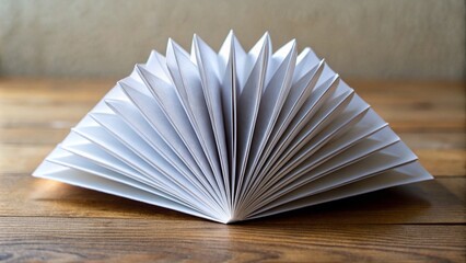 Delicately folded paper with crisp creases and soft shadows, showcasing intricate geometric shapes and textures, perfect for artistic displays, origami projects, and design elements that emphasize.