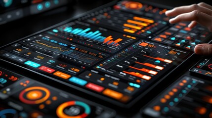 Obraz premium High-Quality Digital Control Interface with Analytics