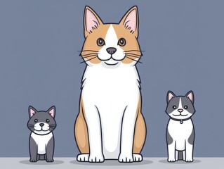 Fototapeta premium Infographic on Proper Cat Portion Sizes for Healthy Pets