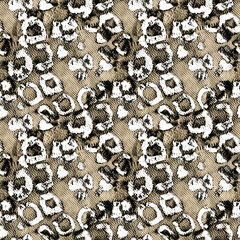 Scarf Animal Print. Hand Painted Watercolor. Sun