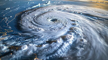 High-Detail Hurricane View from Space