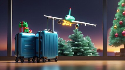 Holiday Travel Christmas at the Airport