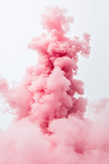 Fototapeta premium abstract pink smoke cloud on white background