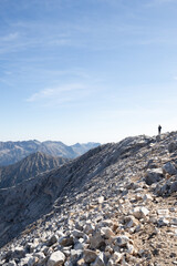 Hiking in Pirin National Park in Bulgaria close to Bansko. Image from the top of Vihren Peak