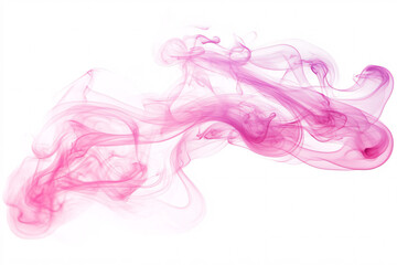 Fototapeta premium pink smoke swirls on white background