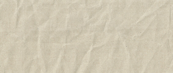 The texture of a brown crumpled sheet of paper as a background, Recycle brown paper crumpled texture, brown paper texture vintage background.