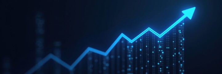 Dynamic stock market graph showcasing upward trends, emphasizing growth and investment opportunities in the financial sector.