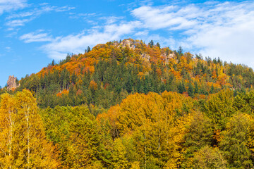 Krzyżna Góra jesień w Rudawach Janowickich