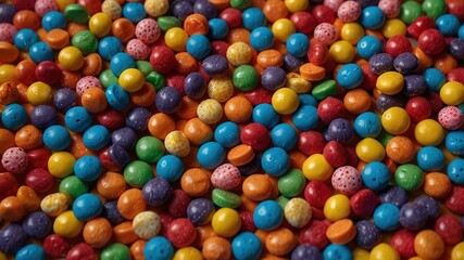 Fototapeta premium Panoramic Candyland: A Vibrant Vista of Sugary Delights