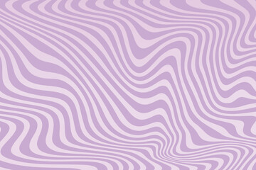 Topographic Line Art Pastel Purple Background. Aesthetic Illusion Effect Design Vector Illustration.
