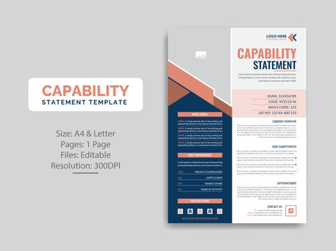 Capability Statement template design