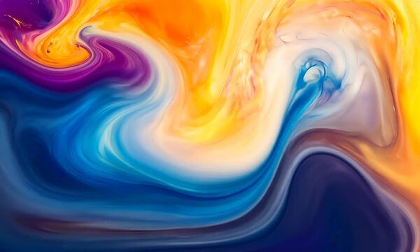 Slow motion VDO of Creative Explosion of Paint Swirling in Water