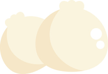 Two delicious steamed buns, perfect for representing asian cuisine or any culinary project