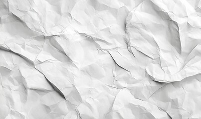 Obraz premium Light Gray Crumpled Kraft Paper Texture Background for Graphic Design and Craft Projects, Generative AI