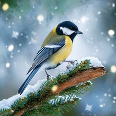 Obraz premium great tit bird animal