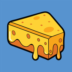 Cheese vector icon illustration.