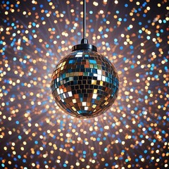 Obraz premium A shiny disco ball in a night club