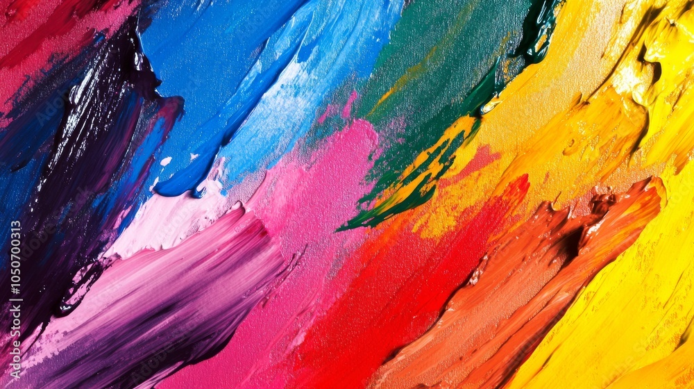 Poster a canvas of inclusion, featuring abstract strokes in vibrant colors, symbolizing creativity and dive