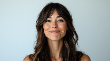Naklejka premium Joyful Woman Smiling Portrait