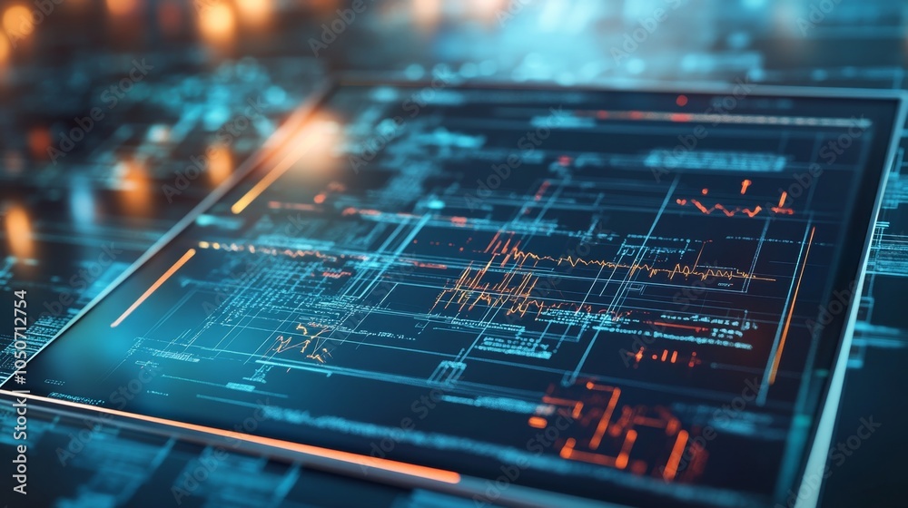 Poster exploring advanced digital interfaces a deep dive into technological innovations and data visualizat