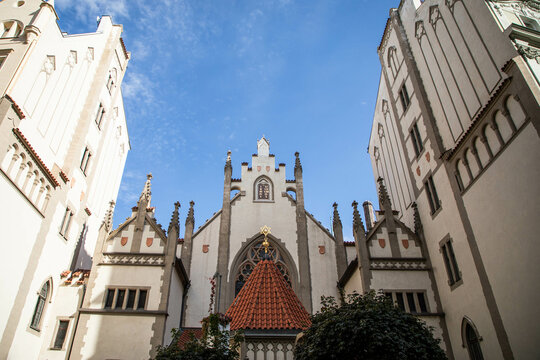 Maisel Synagogue or Maiselova synagoga in Jewish Quarter of Prague. Prague, Czhech Republic