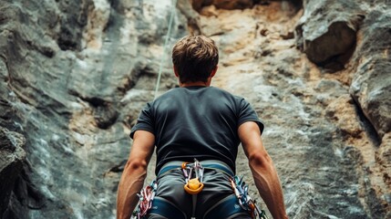 The thrill of climbing overcoming challenges in rocky terrain