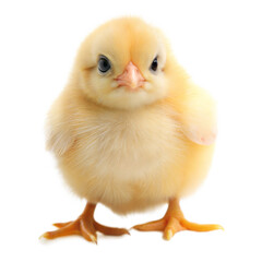 Fototapeta premium Portrait of a Baby Chicken on a White Background