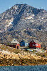 Beautiful and colourful village of Tasiusaq (South Greenland)